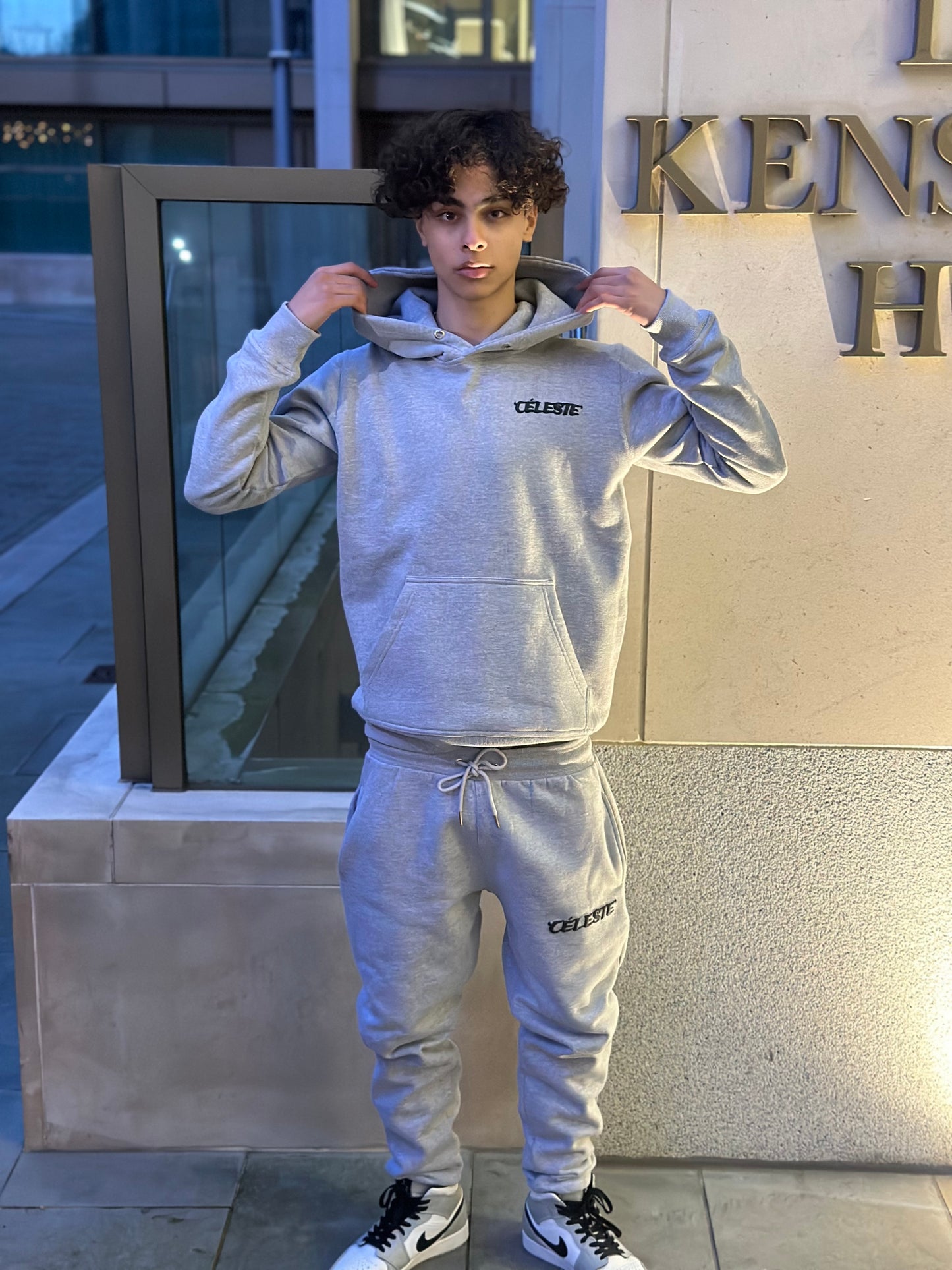 Grey céleste tracksuit